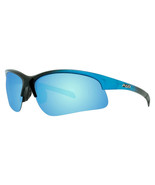 Maxx Domain Mirrored Polarized Sunglasses - Black &amp; Blue Fishing Hunting... - €15,38 EUR