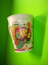 Thanksgiving 9 oz Hot Beverage w Handles Paper Cup Beach Products USA Vintage - £13.32 GBP