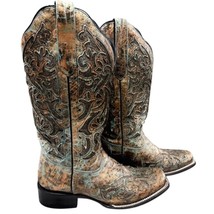 Women’s J.B. Dillon Reserve Distressed Turquoise Patina Western Boots – ... - $158.35