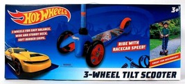 Sakar Hot Wheels 3 Wheel Tilt Scooter Ride With Racecar Speed Age 3 Years &amp; Up - £67.55 GBP