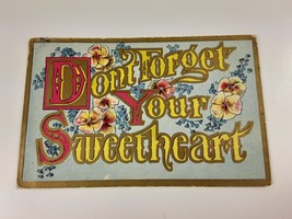 1910 Antique Sweetheart Postcard Floral Flowers Valentine Love - £7.42 GBP