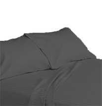 15 &quot; Pocket Gray Stripe Sheet Set Egyptian Cotton Bedding 600 TC choose ... - £51.77 GBP