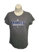 New York Yankees Baseball MLB Authentic Collection Girls Large Gray TShirt - £11.80 GBP