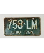 1964 Ohio License Plate 758 LM - $26.73