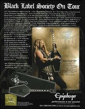 Black Label Society Zakk Wylde Epiphone Graveyard Disciple guitar 2011 ad print - £3.34 GBP