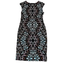 Vince Camuto Geometric Print Sleeveless Dress Multicolor Black Size 14 EUC - $23.16