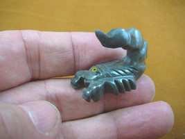 (Y-SCO-30) little gray SCORPION stone carving SOAPSTONE Peru love baby s... - $8.59