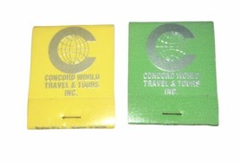 Concord World Travel &amp; Tours Inc. Promotional Vintage Matchbook Set Elkh... - $92.89 MXN