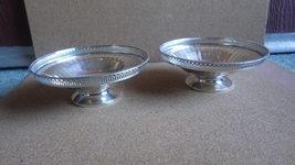 Antique Pair 1926 Art Deco Adie Brothers Ltd Birmingham Sterling Footed Bowls - £237.74 GBP