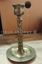 1930s Vintage Brass Dragon Serpent Candlestick Holder Chinese China Asian - £53.36 GBP