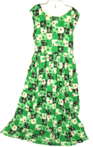 Handmade House Dress Smock Plus Sz XLFairycore Shamrocks Ladybug lucky Vintage - £39.54 GBP