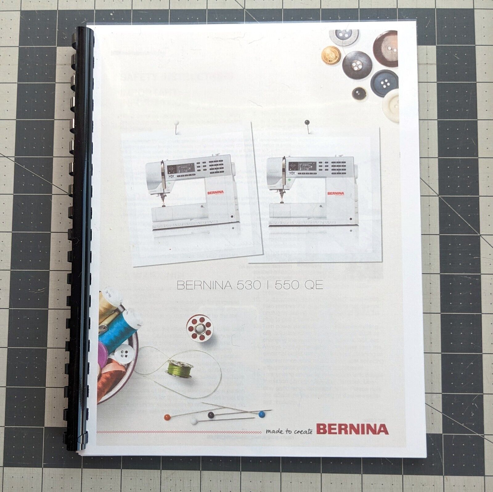 Sewing Machine Manual Bernina 530 550 QE Printed and Bound Copy Full Size - $14.01