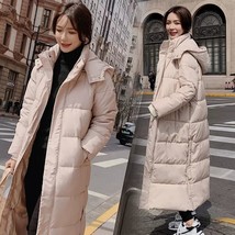 Long down cotton jacket women&#39;s new winter 2022 knee-length cotton jacket Korean - £78.61 GBP