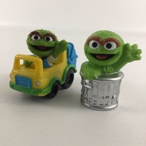 Sesame Street Topper  Figures Lot Oscar The Grouch Push Along Car Vehicle Hasbro - £13.41 GBP