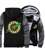 PLANET EXPRESS Winter Thicken Fleece Hoodie Jacket Coat Warm Hooded Zipp... - $647.15 MXN