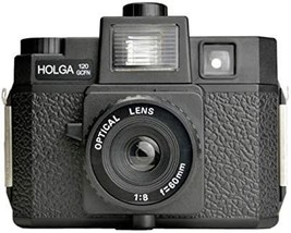 Black (296120) Holga 120Gcfn Plastic Metallic Medium Format Camera, In Flash. - £59.09 GBP