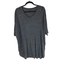 Eileen Fisher Womens Tunic Top V Neck Dolman Sleeve Heathered Gray S - £15.34 GBP