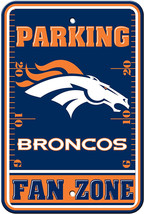 Denver Broncos 12&quot; x 18&quot; Fan Zone Plastic Sign - NFL - £11.36 GBP