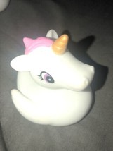 Collectible Rubber Duck Small Cake Topper Unicorn 3.5” Pink &amp; White - £15.99 GBP