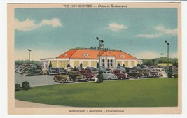 Vintage Postcard The Hot Shoppes Drive-In Restaurants Washington DC Baltimore - £7.11 GBP