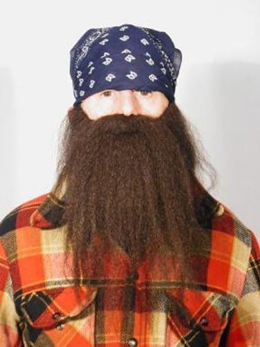 HMS DARK BROWN HUNTING MUSTACHE & BEARD ADULT HALLOWEEN COSTUME ACCESSORY 5101 Item image 2