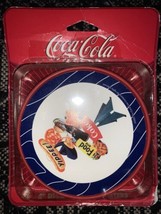 Vintage  Coca Cola Coke Santa Plastic Christmas Coasters Round - £11.81 GBP