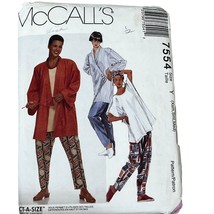 McCall&#39;s Women&#39;s Unlined Jacket Top Pants &amp; Turban Sewing Pattern 7554 - $211.68 MXN