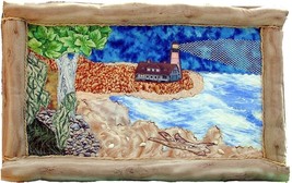 The Lighthouse: Quilted Art Wall Hanging - £306.64 GBP