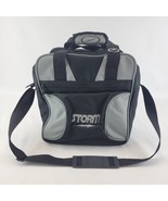 Storm Bowling 1 Ball Bag Black Gray Shoulder Strap Tote w/ Foam Insert - $546.37 MXN
