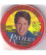 DAVID BRENNER Apr 9-10, 1999 $5 Ltd. Edtn 1000 RIVIERA Hotel Casino Chip - $27.27 CAD