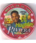 DL HUGHLEY May 28-30, 1999  $5 Ltd. 1000 RIVIERA Hotel Casino Chip, vintage - $27.27 CAD