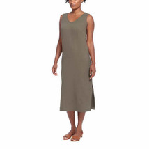 Briggs Womens Long Dress Size Large Color Dusty Olive - £30.97 GBP