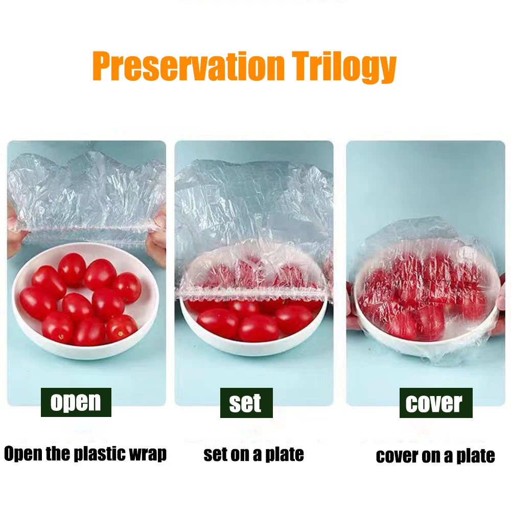 House Home Disposable Food Cover Reusable Food Cover Pe Material Food Bag Ziploc - £19.98 GBP
