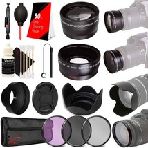 Complete Filter &amp; Lens Hood Set for Canon 50mm f1.8, 40mm 2.8 &amp; 24mm f2.... - £54.34 GBP