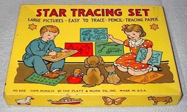 Vintage Platt and Munk Star Tracing Children's Activity Set 1949 - £9.50 GBP