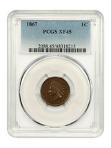 1867 1C PCGS XF45 - £182.75 GBP