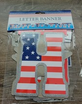 Happy 4th of July Letter Banner. July 4th Decoration Red, White &amp; Blue. 7&#39; - £11.84 GBP