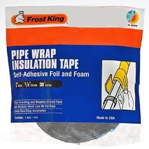 Frost King FV30 Foam and Foil Pipe Insulation, 2&quot;x l/8&quot;x 30ft, Silver - £10.11 GBP