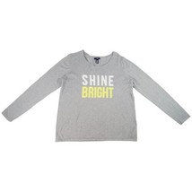 Gap Gray Long Sleeve Sweater Shine Bright Women&#39;s Size Us Xl - £3.13 GBP