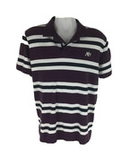 Men&#39;s Aeropostale Short Sleeve Polo Collared Dress Shirt Purple Striped ... - $18.76