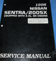 1998 Nissan Sentra 2.0 Sr Motore Servizio Shop Riparazione Officina Manu... - $23.12