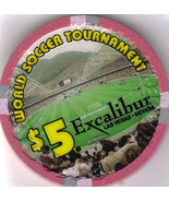 2010 World Soccer Excalibur Las Vegas $5 Casino Chip - $14.96 CAD