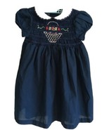 VTG  POLLY FLINDERS BLUE  SMOCKED flower basket DRESS 2T - £18.71 GBP