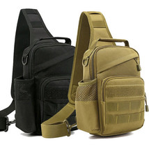 Men Shoulder Bag Sling Crossbody Chest Tactical Nylon Travel Outdoor Backpack  - £22.37 GBP