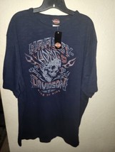 Harley Davidson of Grand Cayman Short Sleeve Soft Blue T-Shirt skull New  - £15.55 GBP