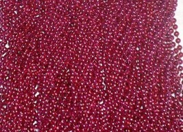 12 Hot Pink Mardi Gras Gra Beads Necklaces Party Favors 1 Dozen Lot - £3.92 GBP
