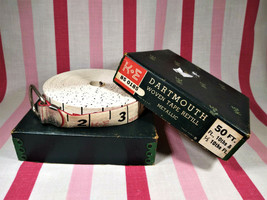 Vintage New Old Stock K+E DARTMOUTH 50 FT Woven Tape Measure Refill Metallic - £7.82 GBP