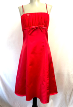 Zum Zum by Niki Livas  Red Satin Sleeveless Dress Tea-Length Juniors size 5 - £35.39 GBP