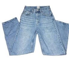 BDG Womens High Rise Baggy Blue Jeans Size 27 Light Wash 100% Cotton 28&quot; x 31&quot; - £27.34 GBP
