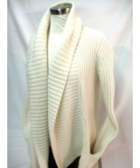 Michael Kors White Cardigan Sweater Womens XS Pockets Acrylic Wool Blend - $23.50